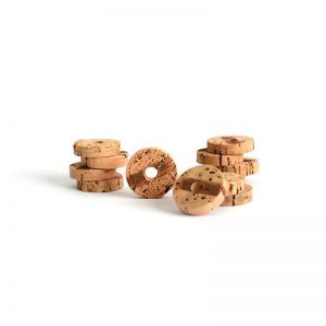 Cork discs 25x6mm ø7mm 100/1